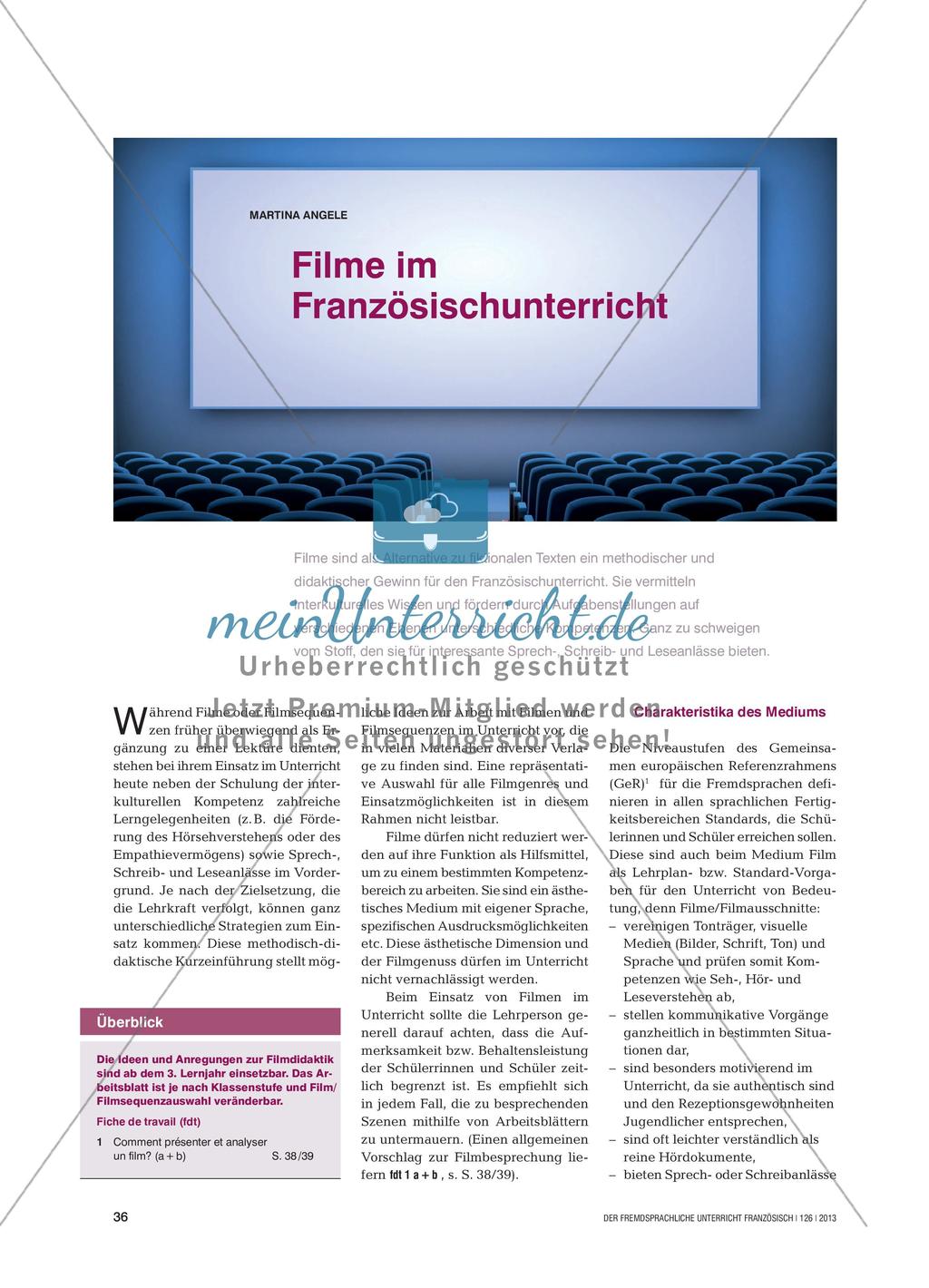 Filme im Französischunterricht Preview 1