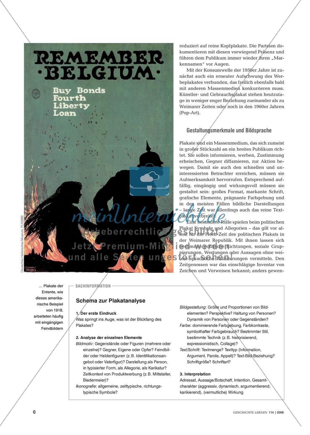 Plakate als Quellen im Geschichtsunterricht aus fachwissenschaftlicher und fachdidaktischer Perspektive Preview 5