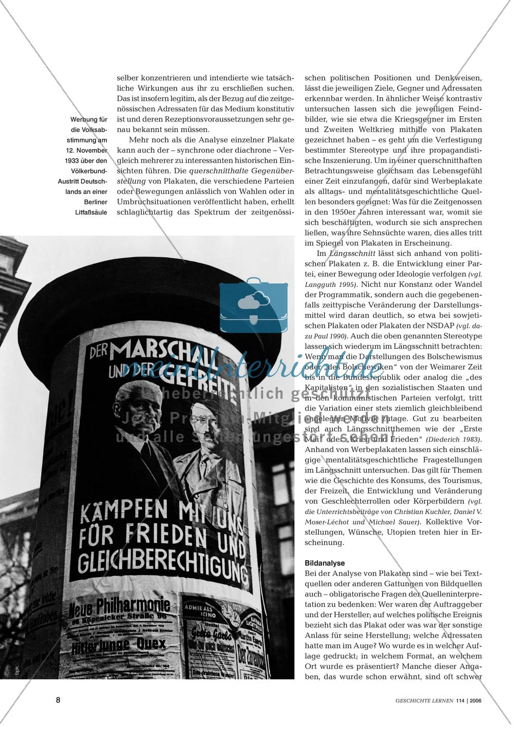 Plakate als Quellen im Geschichtsunterricht aus fachwissenschaftlicher und fachdidaktischer Perspektive Preview 7