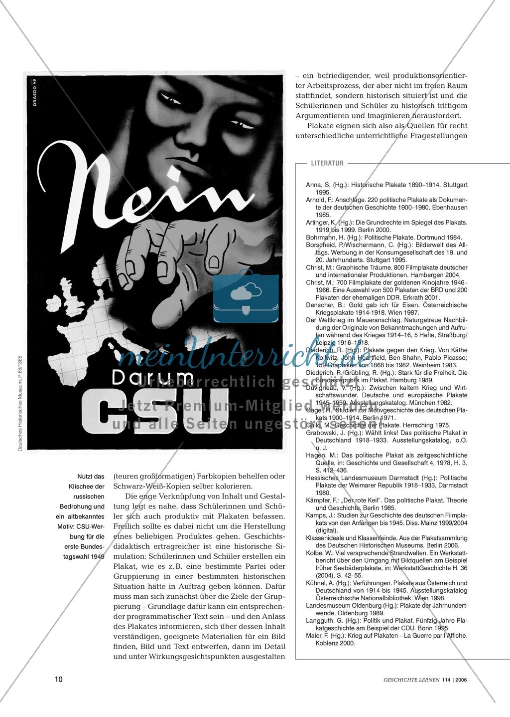 Plakate als Quellen im Geschichtsunterricht aus fachwissenschaftlicher und fachdidaktischer Perspektive Preview 9