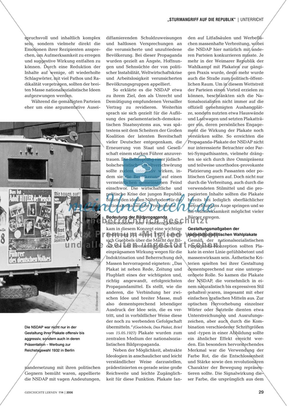 Die Reichtstagswahl im Jahr 1932: NS-Wahlwerbung im Spiegel von Plakaten Preview 2