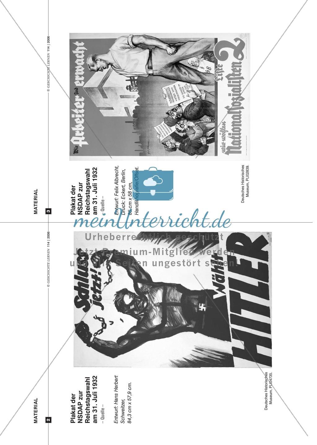 Die Reichtstagswahl im Jahr 1932: NS-Wahlwerbung im Spiegel von Plakaten Preview 5