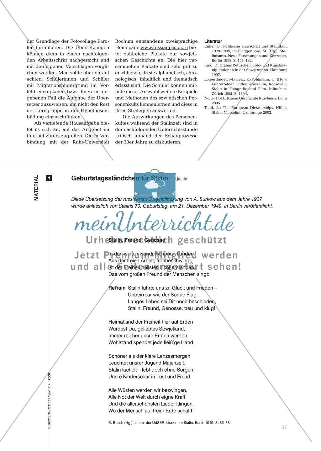 Das Plakat als Instrument des sowjetischen Personenkultes um Josef W. Stalin Preview 4