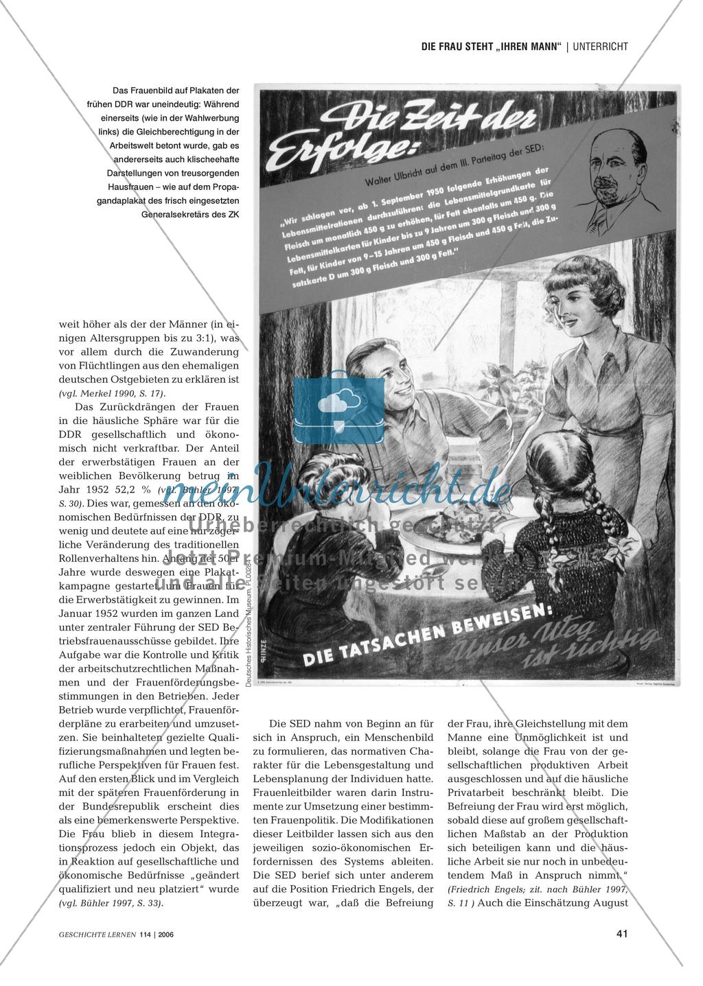 Plakate in der DDR: Berufliche Gleichberechtigung von Männern und Frauen und dessen Wahrheitsgehalt Preview 2