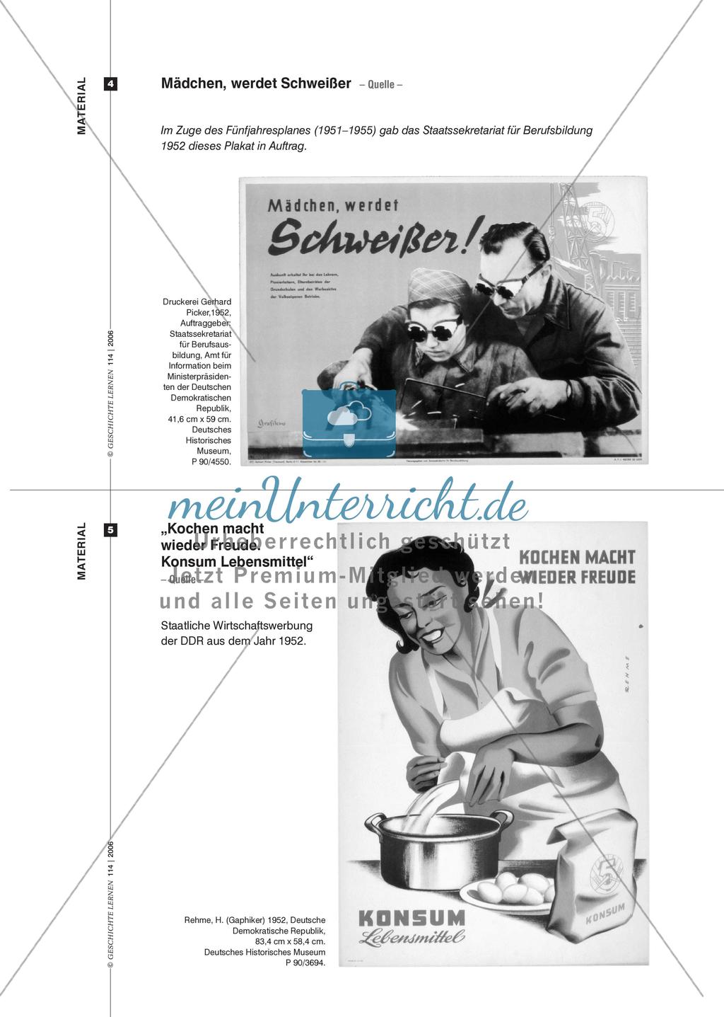 Plakate in der DDR: Berufliche Gleichberechtigung von Männern und Frauen und dessen Wahrheitsgehalt Preview 6