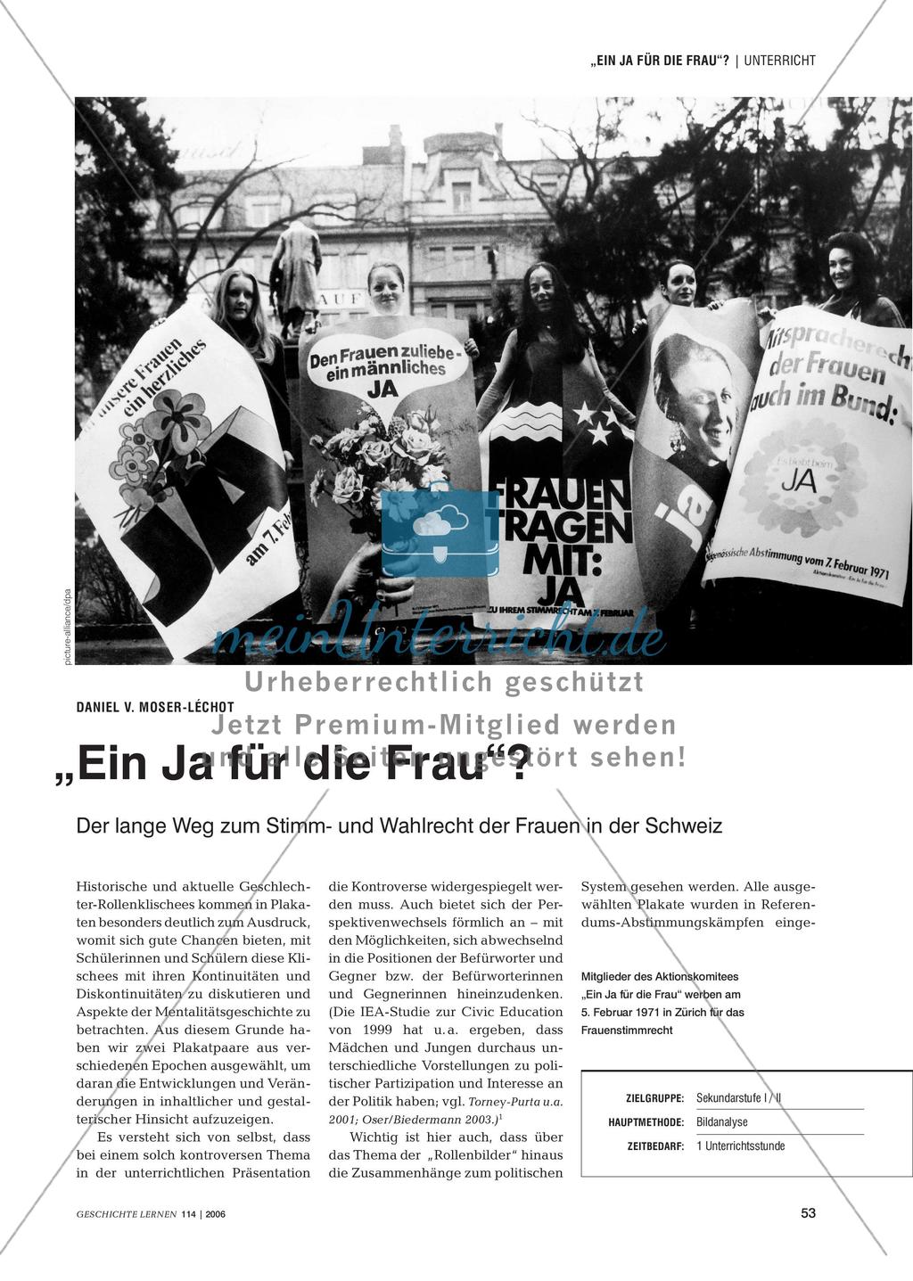 Der lange Weg zum Stimm- und Wahlrecht der Frauen in der Schweiz Preview 1