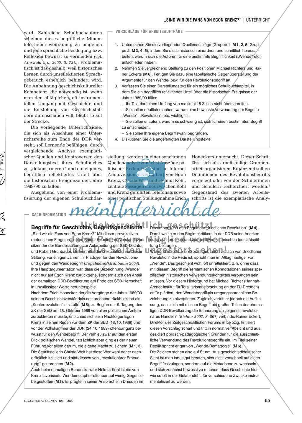 „Sind wir die Fans von Egon Krenz?“ - Zur Reflexion des „Wende“-Begriffs Preview 2