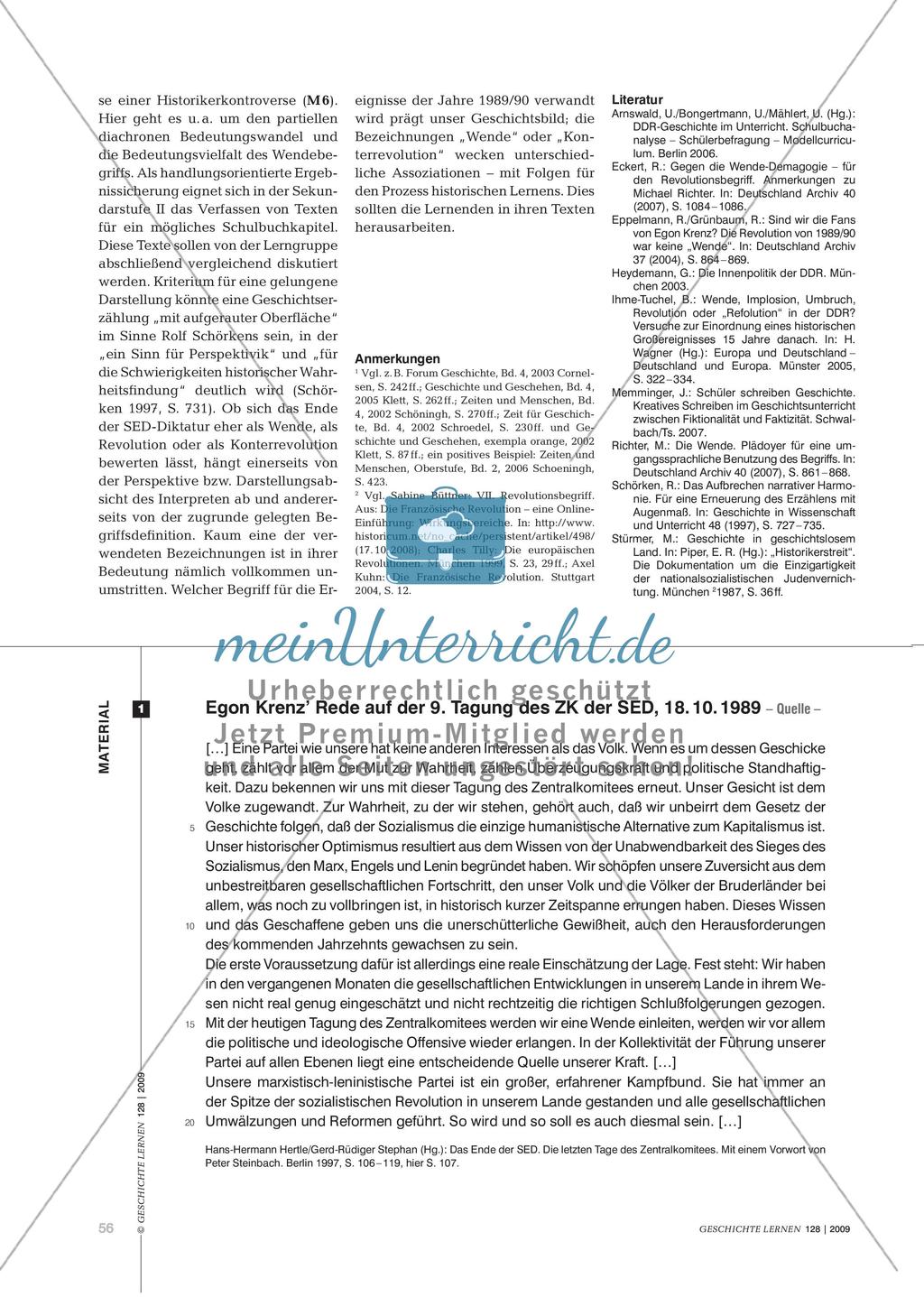 „Sind wir die Fans von Egon Krenz?“ - Zur Reflexion des „Wende“-Begriffs Preview 3