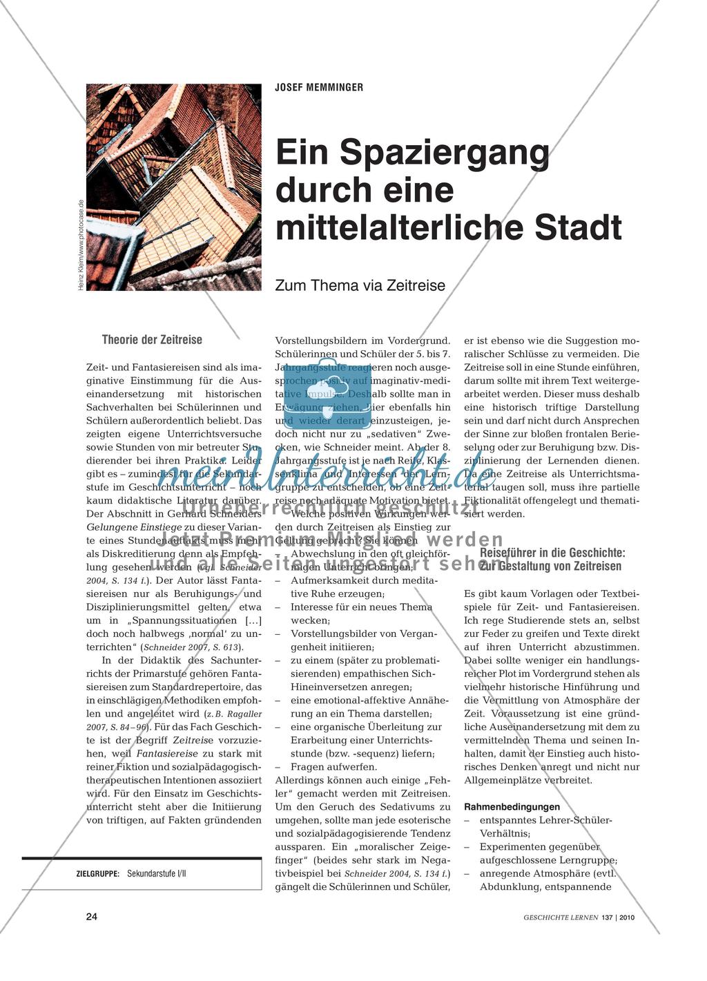Eine Fantasiereise als Einstieg in das Thema Mittelalter Preview 1
