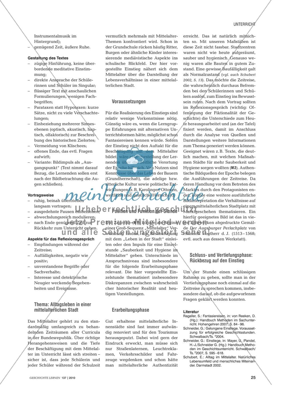 Eine Fantasiereise als Einstieg in das Thema Mittelalter Preview 2