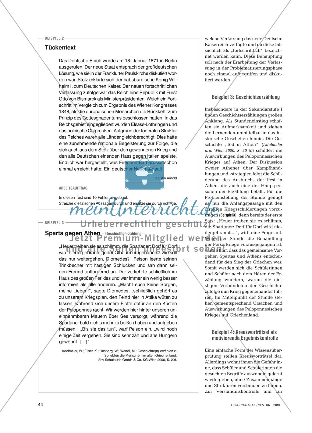 Der Einstieg als Übungsphase und Gelenkstelle zwischen Unterrichtsstunden: Methoden und ihre Einsatzmöglichkeiten Preview 3