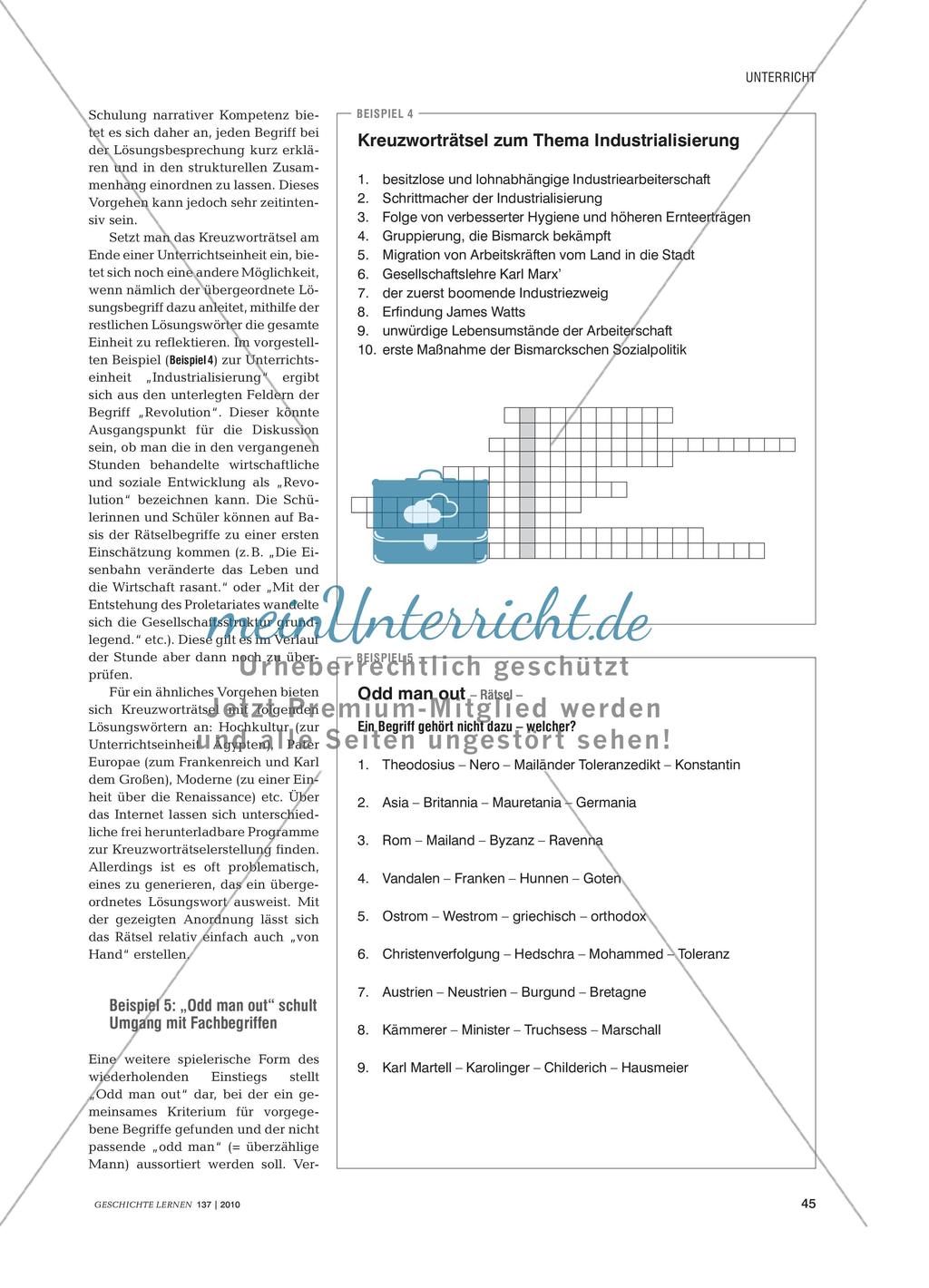 Der Einstieg als Übungsphase und Gelenkstelle zwischen Unterrichtsstunden: Methoden und ihre Einsatzmöglichkeiten Preview 4