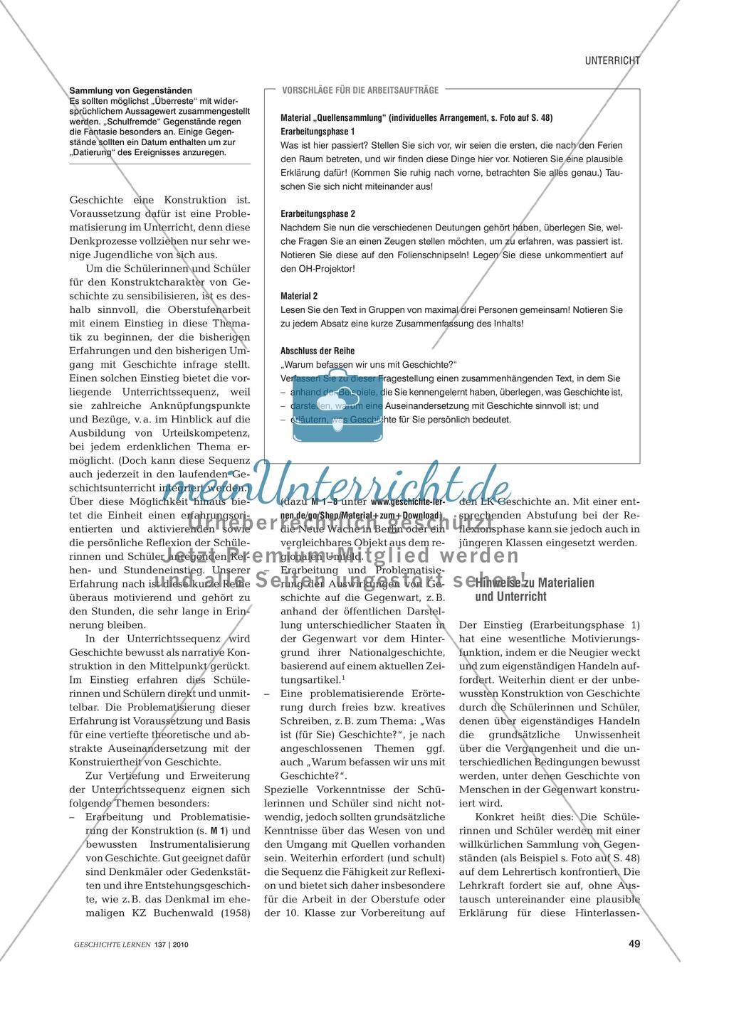 Geschichte als Konstrukt: Ein Einstieg in die Oberstufenarbeit Preview 2