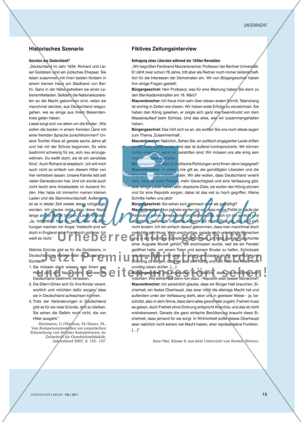 Historische Perspektivenübernahme - Methodische Anregungen Preview 4