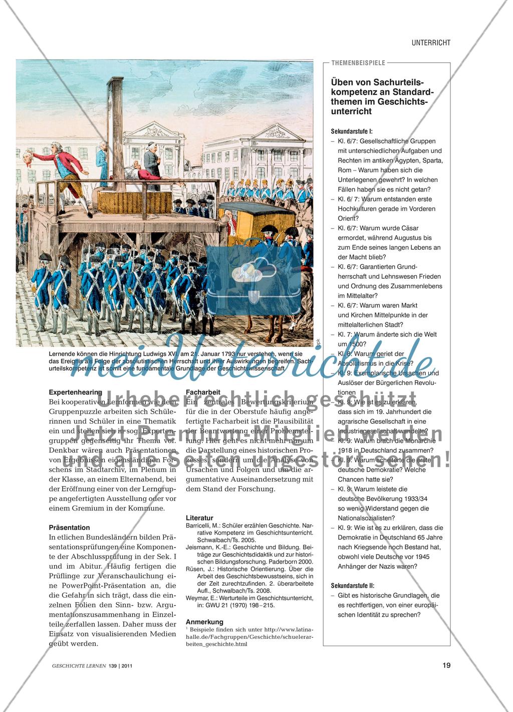 Sachurteilskompetenz - Methodische Anregungen Preview 2
