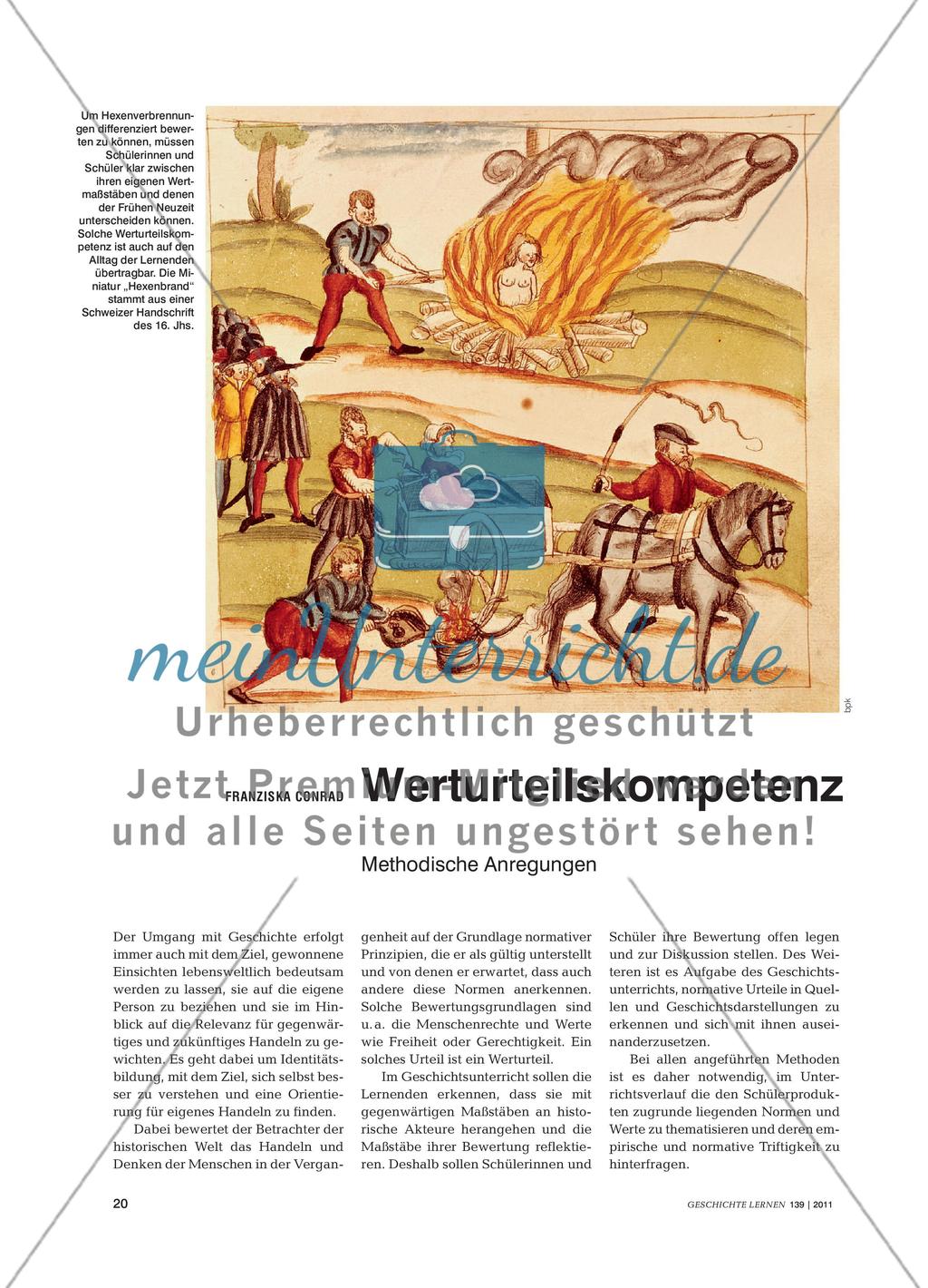 Werturteilskompetenz - Methodische Anregungen Preview 1