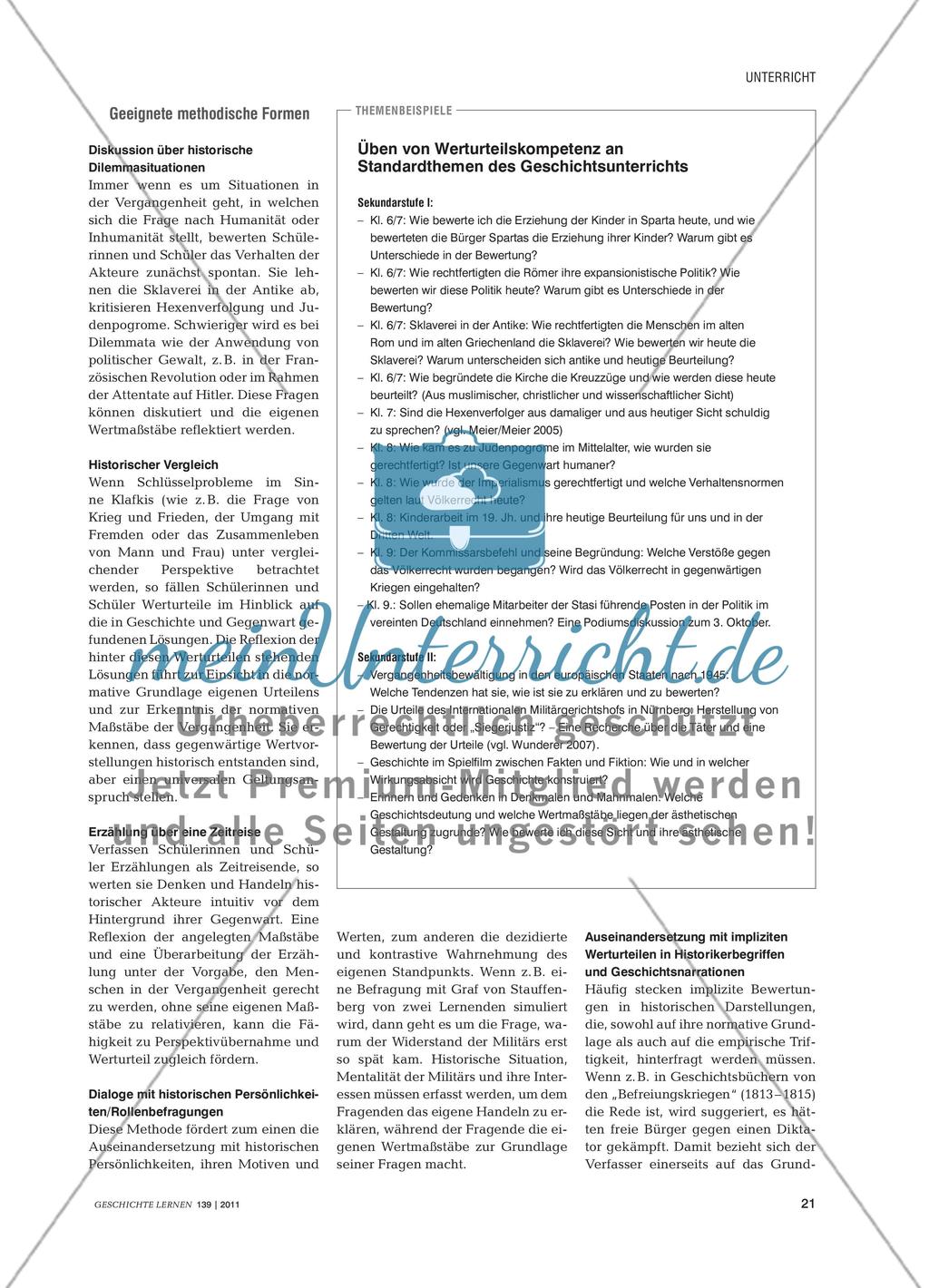 Werturteilskompetenz - Methodische Anregungen Preview 2