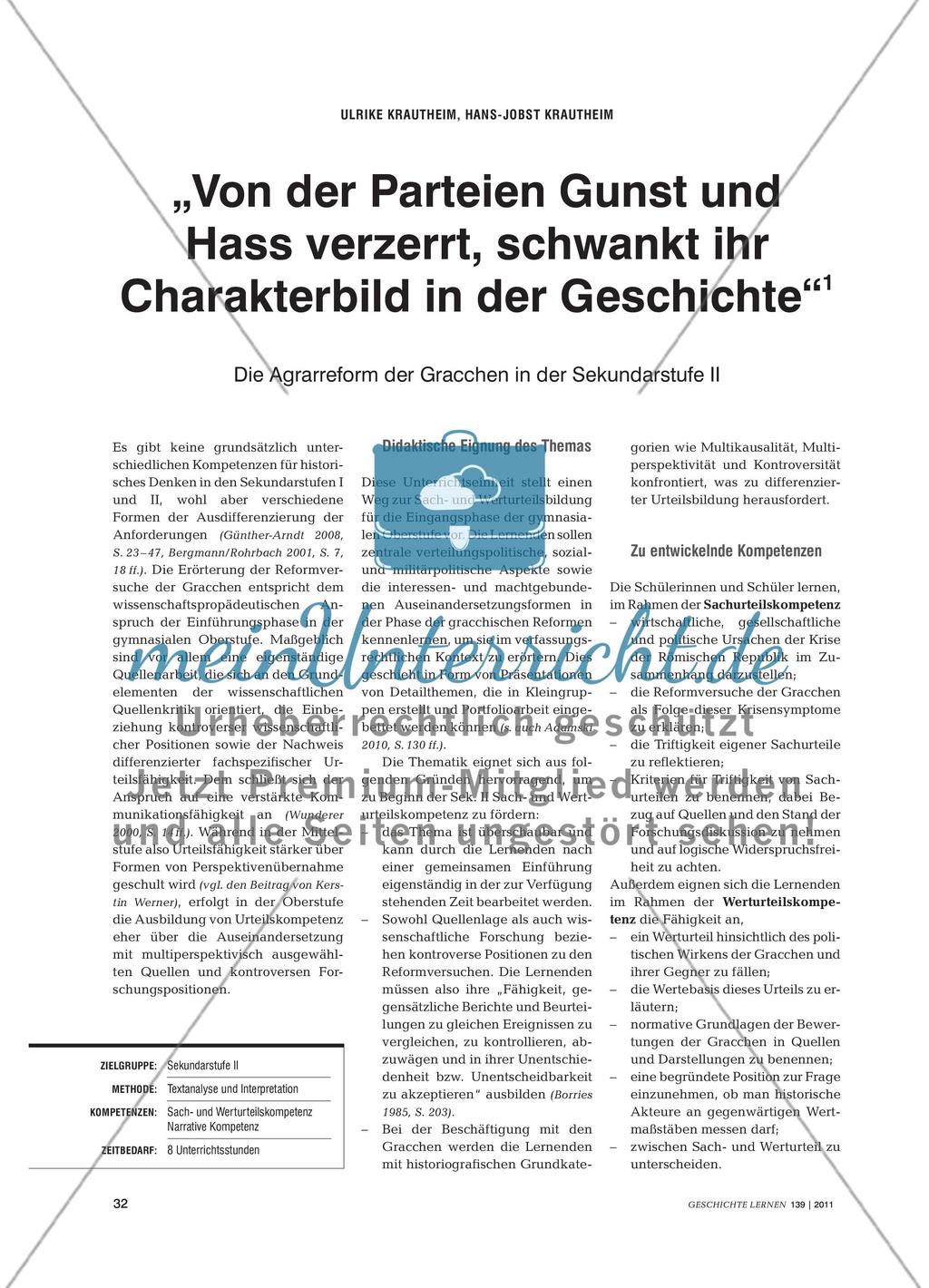 „Von der Parteien Gunst und Hass verzerrt, schwankt ihr Charakterbildin der Geschichte“ Preview 1