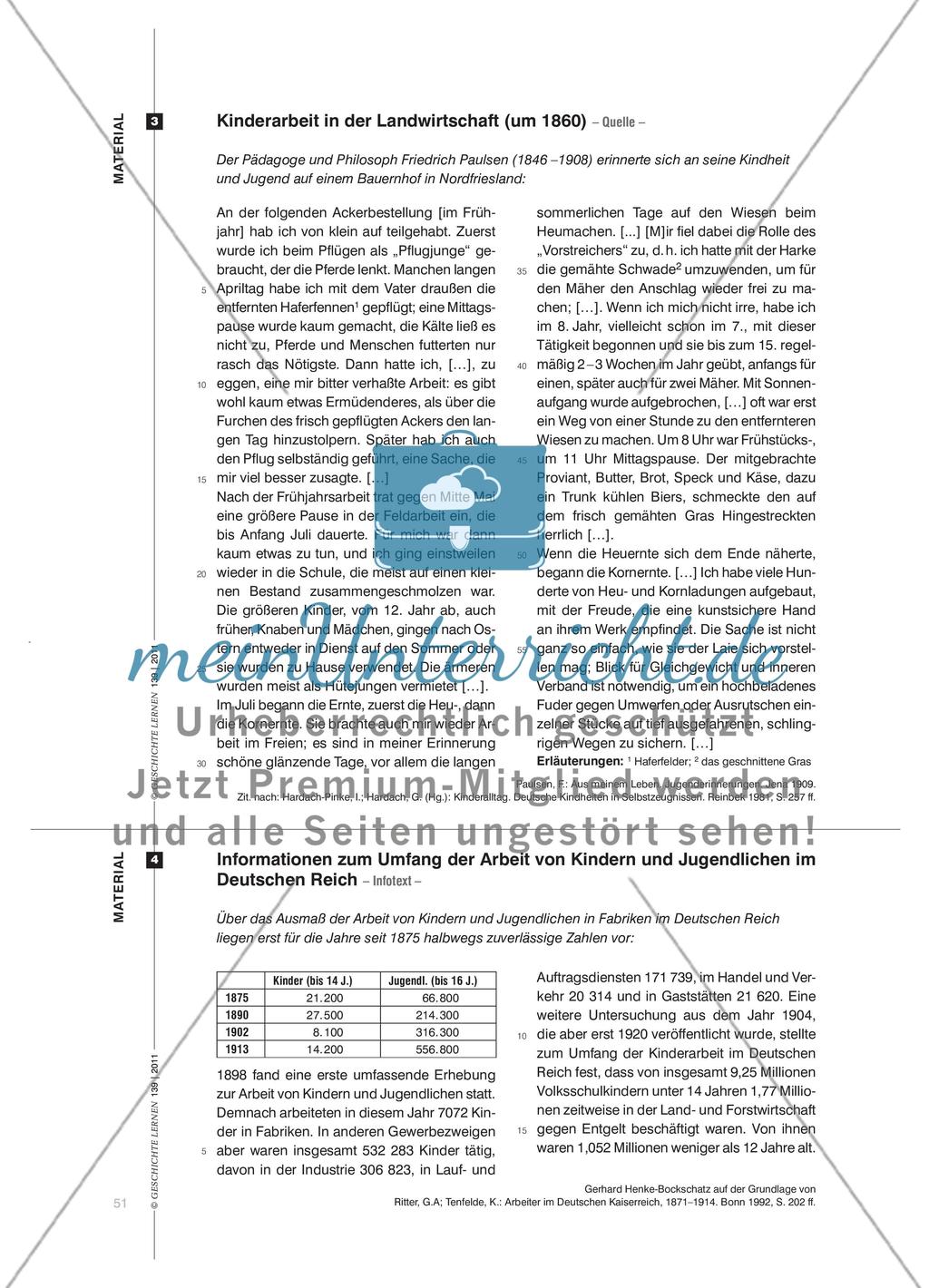 Kinderarbeit während der Industrialisierung - Ein Vorschlag zur Förderung von Sachurteilskompetenz Preview 6