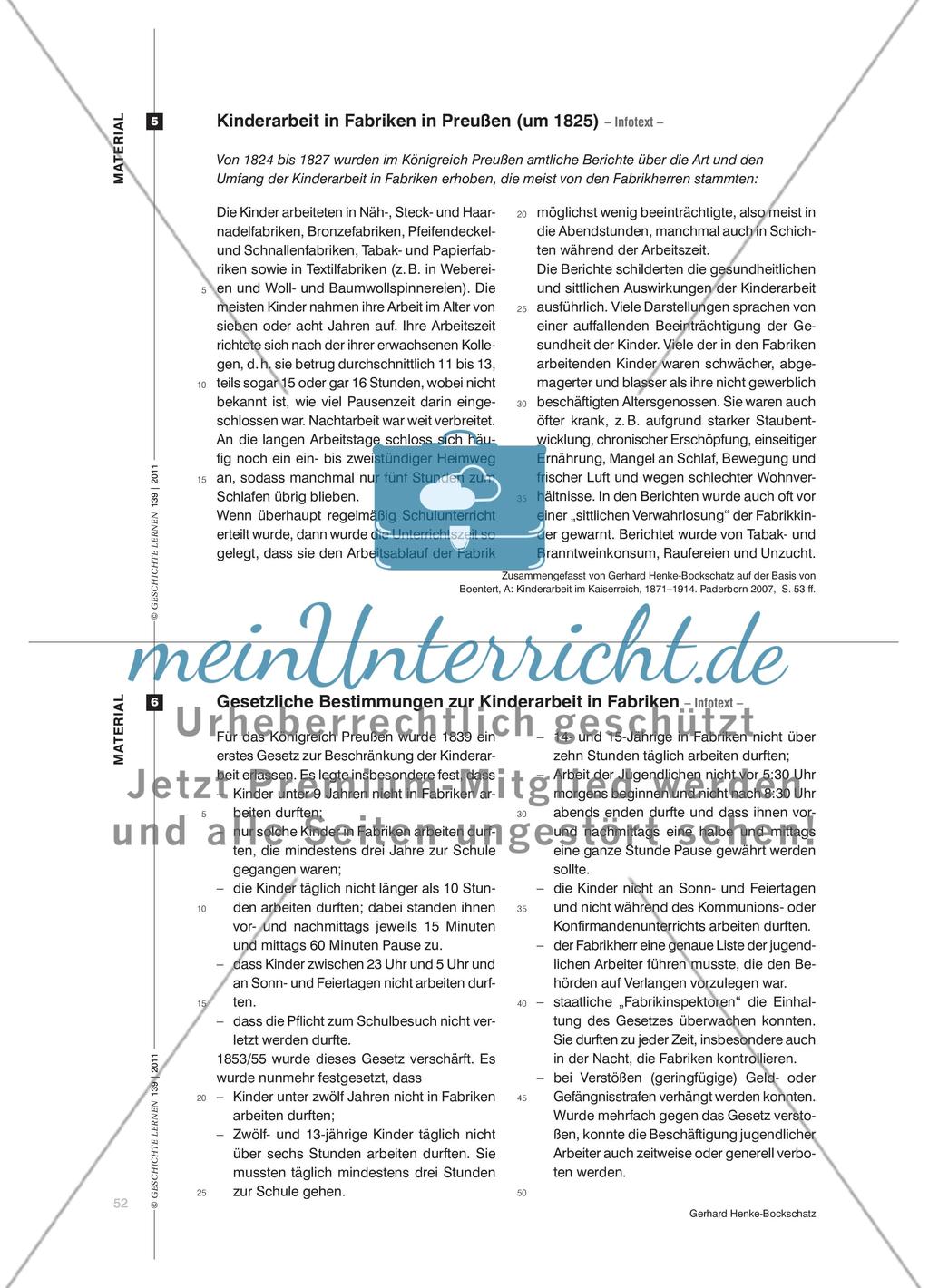 Kinderarbeit während der Industrialisierung - Ein Vorschlag zur Förderung von Sachurteilskompetenz Preview 7