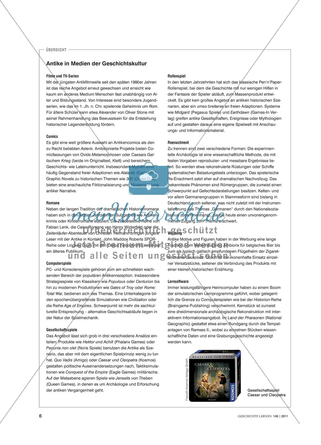 Alle Wege führen nach Rom - Antike Geschichtskultur als Unterrichtsthema Preview 5
