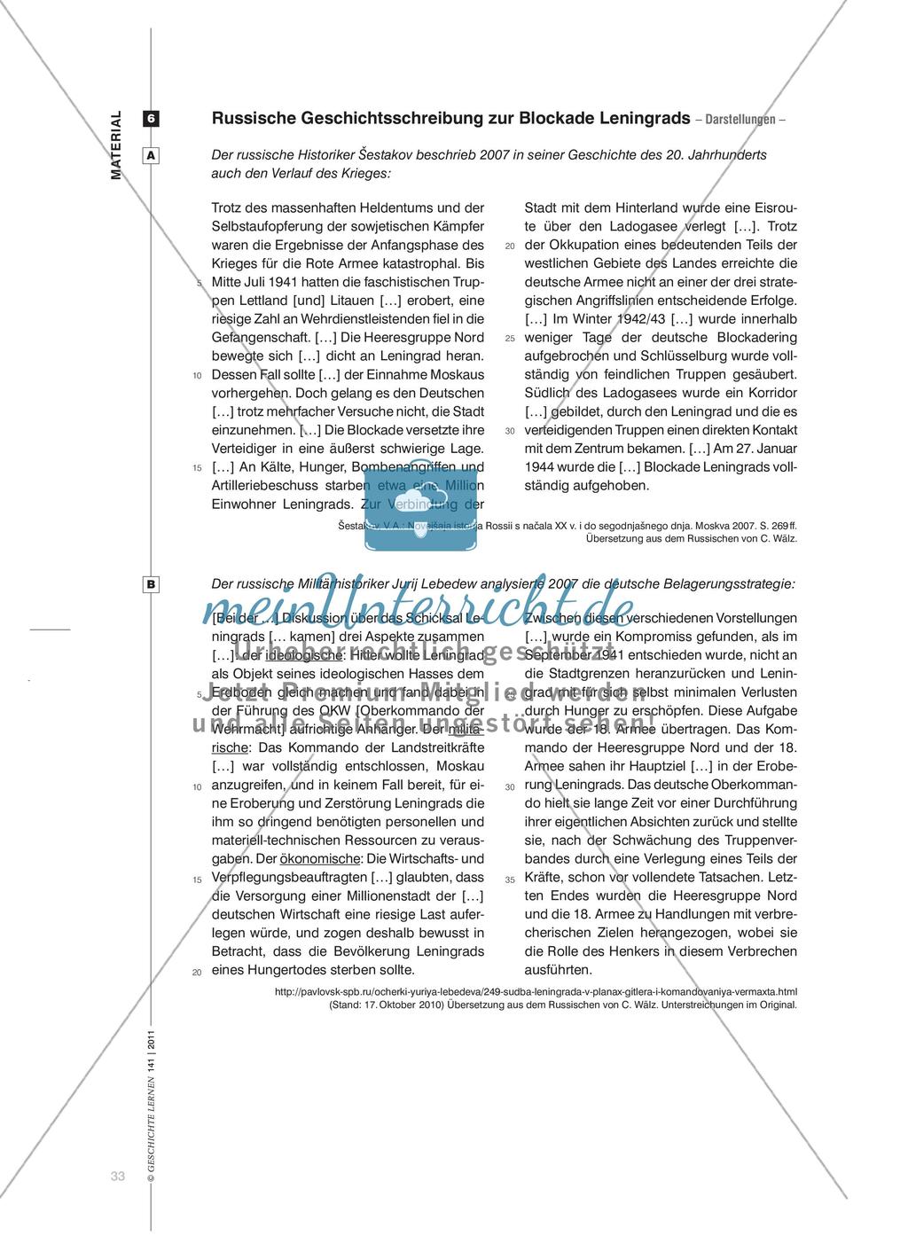 Die Blockade Leningrads von 1941 bis 1944: Verlauf und Folgen Preview 8