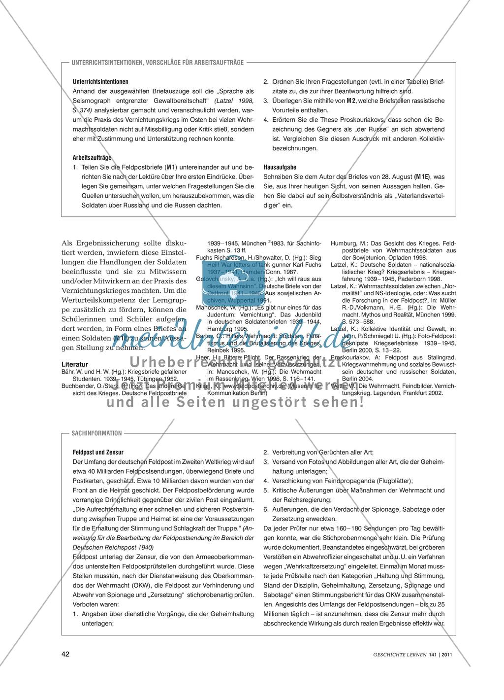 Feldpostbriefe deutscher Soldaten: Feindbilder, Gewaltbereitschaft und Vernichtungswillen Preview 3