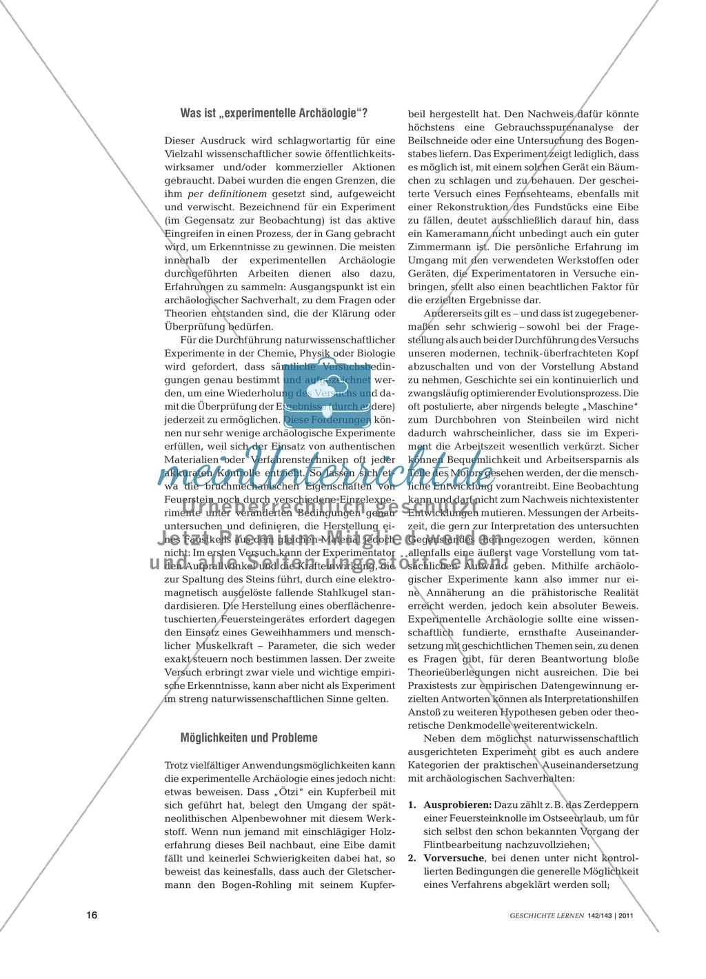 Experimentelle Archäologie im pädagogischen Kontext Preview 3