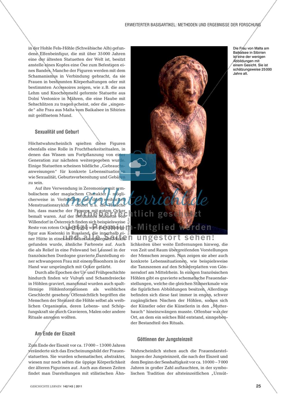 Alt- und jungsteinzeitliche Frauenstatuetten Preview 2