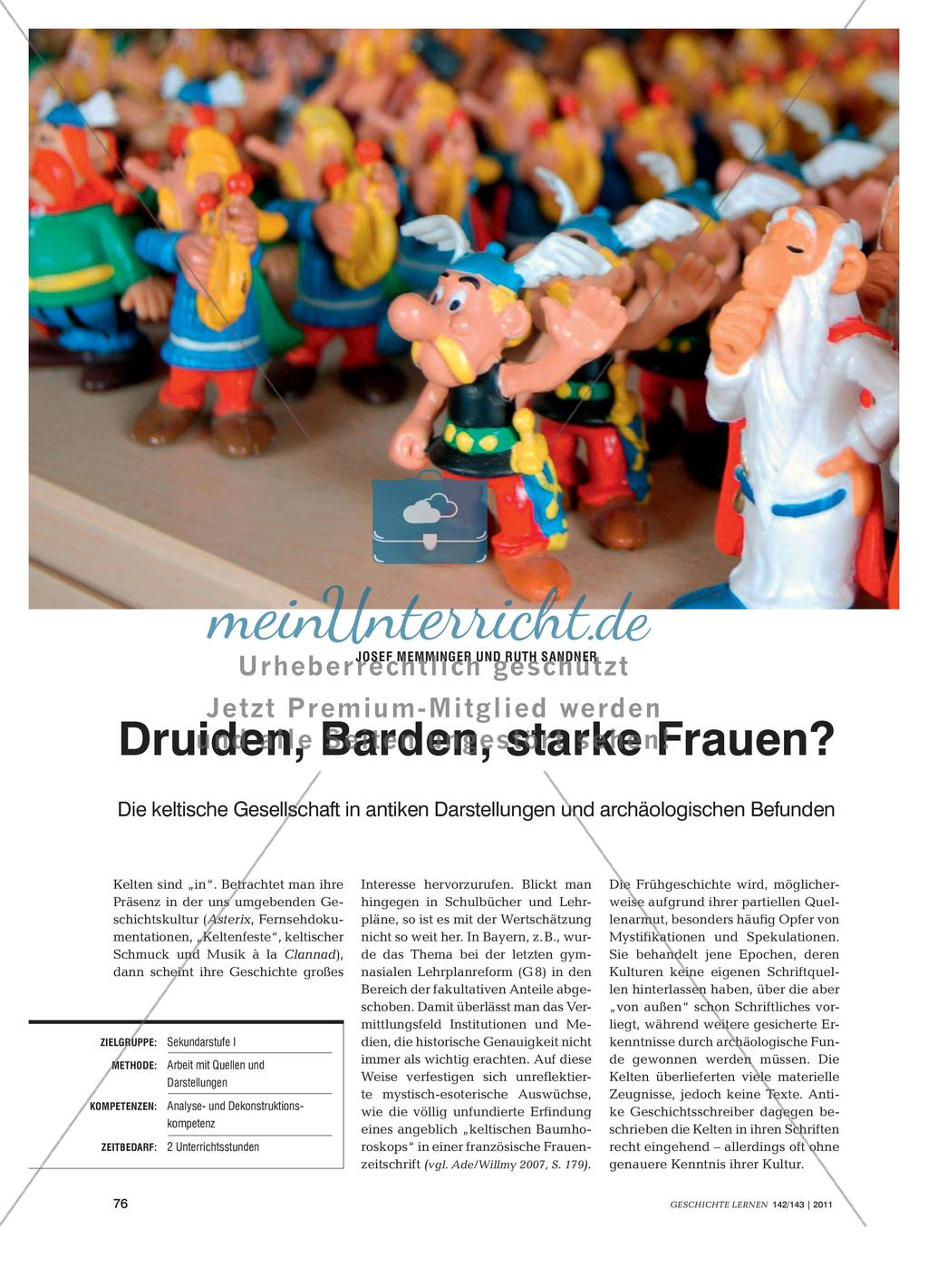 Die keltische Gesellschaft in antiken Darstellungen und archäologischen Befunden Preview 1