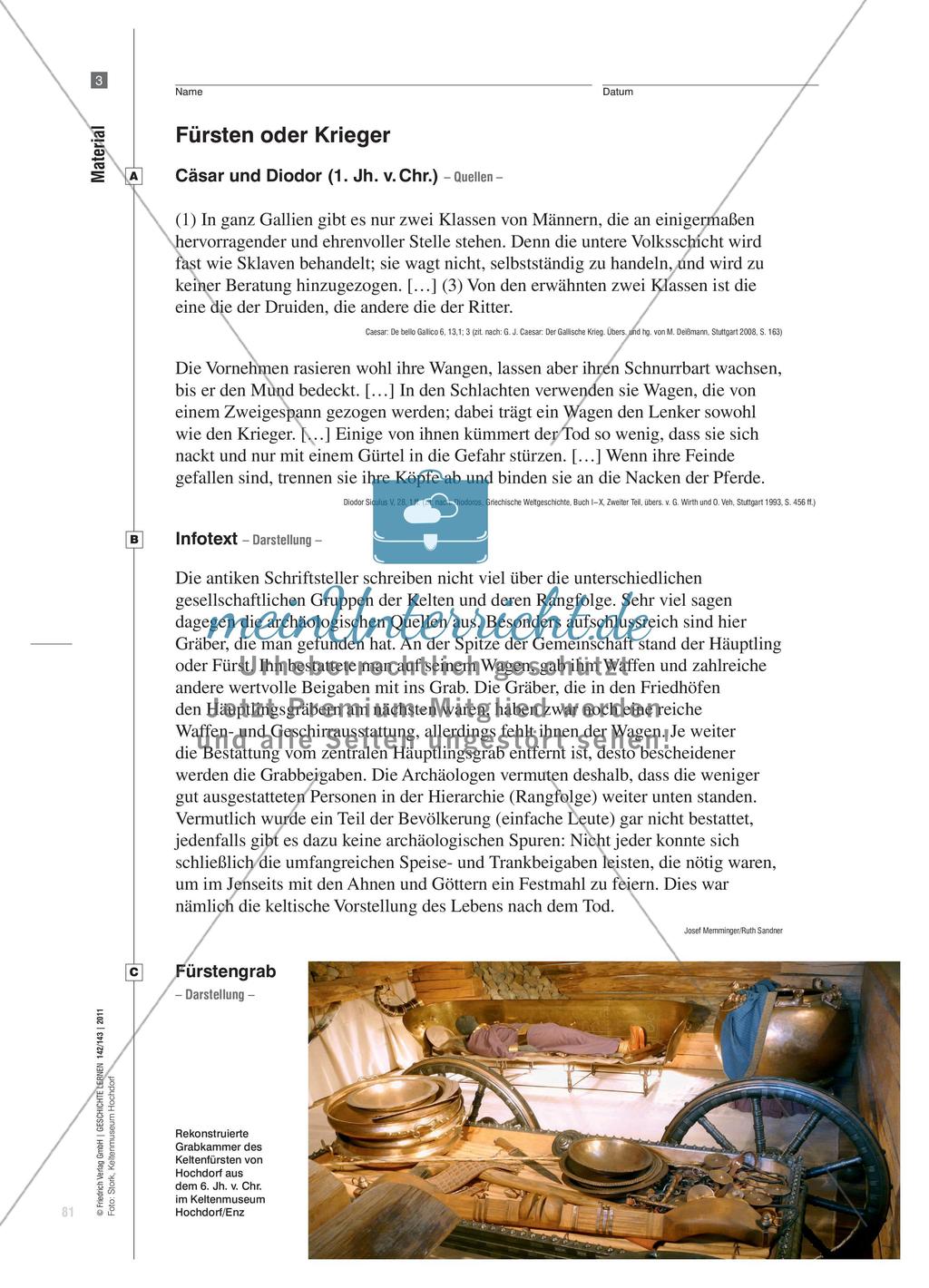 Die keltische Gesellschaft in antiken Darstellungen und archäologischen Befunden Preview 6