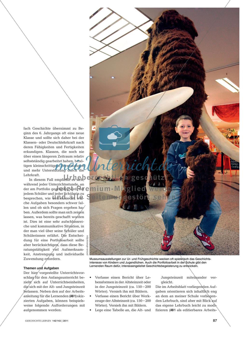 Portfolioarbeit zur Ur- und Frühgeschichte Preview 2