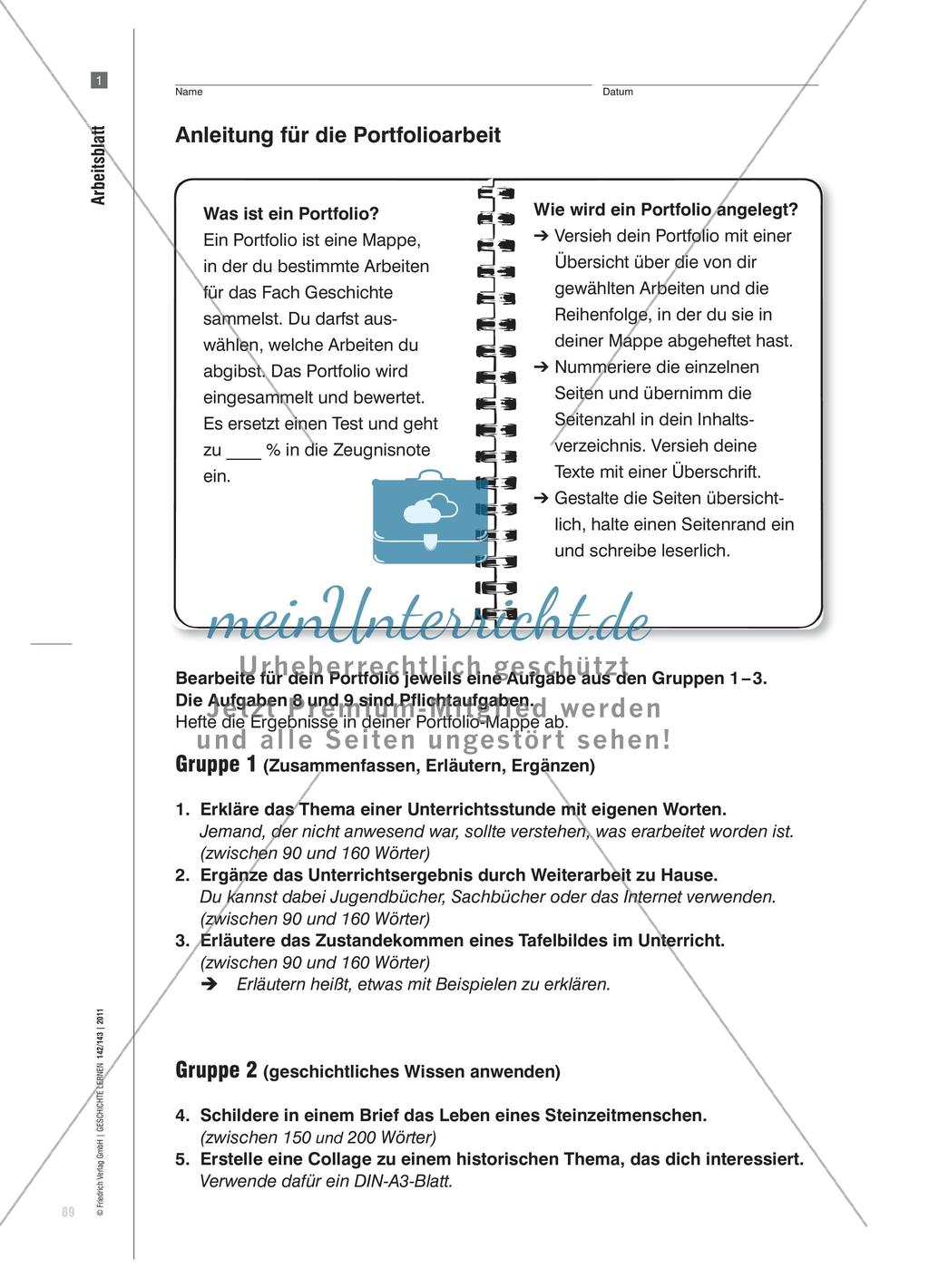 Portfolioarbeit zur Ur- und Frühgeschichte Preview 4