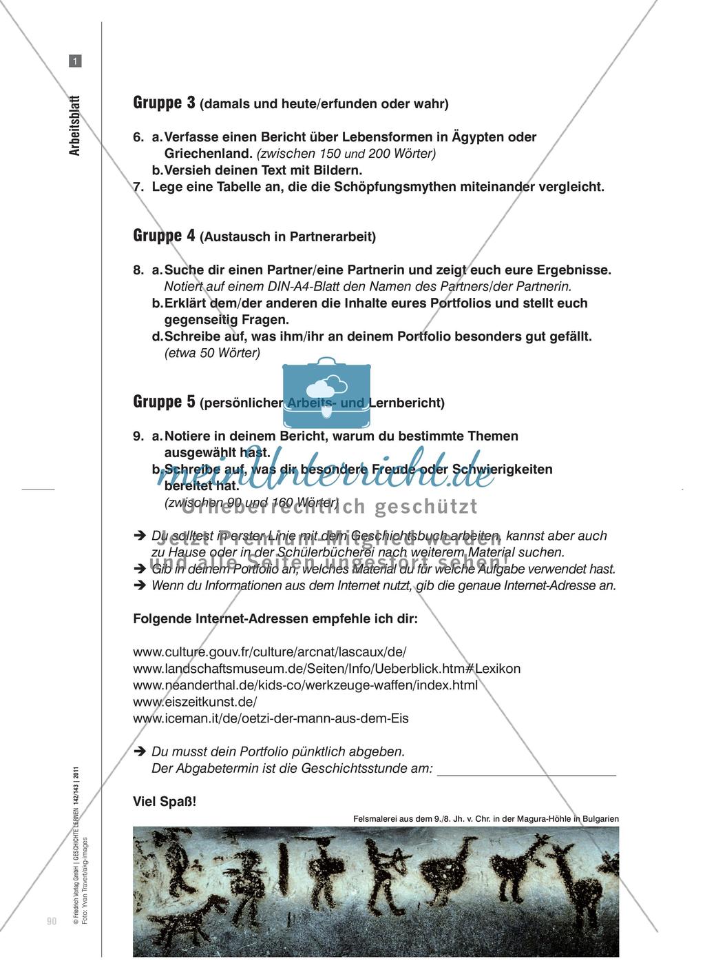 Portfolioarbeit zur Ur- und Frühgeschichte Preview 5