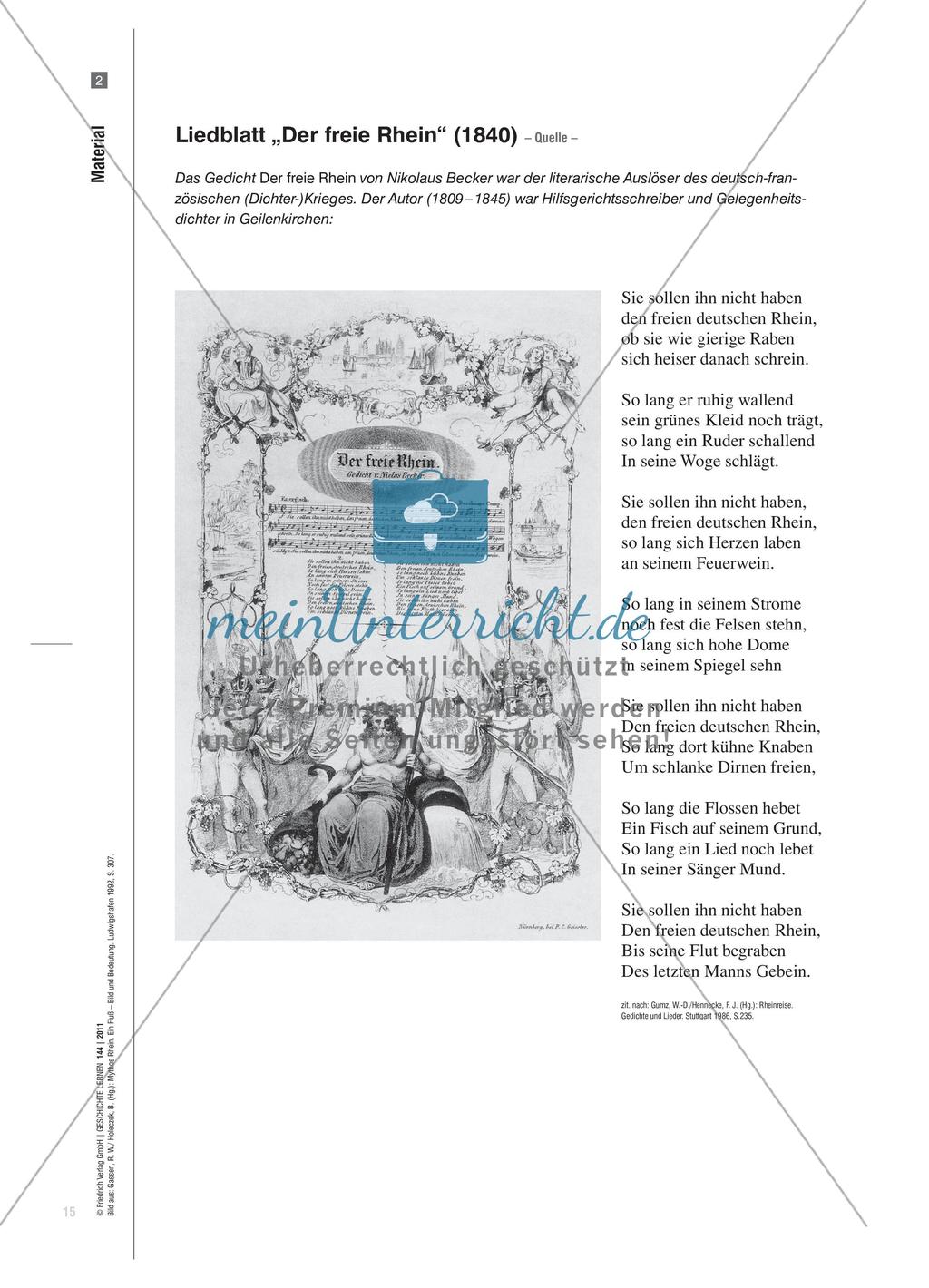 Der deutsch-französische Dichterkrieg 1840 aus verschiedenen Perspektiven Preview 7