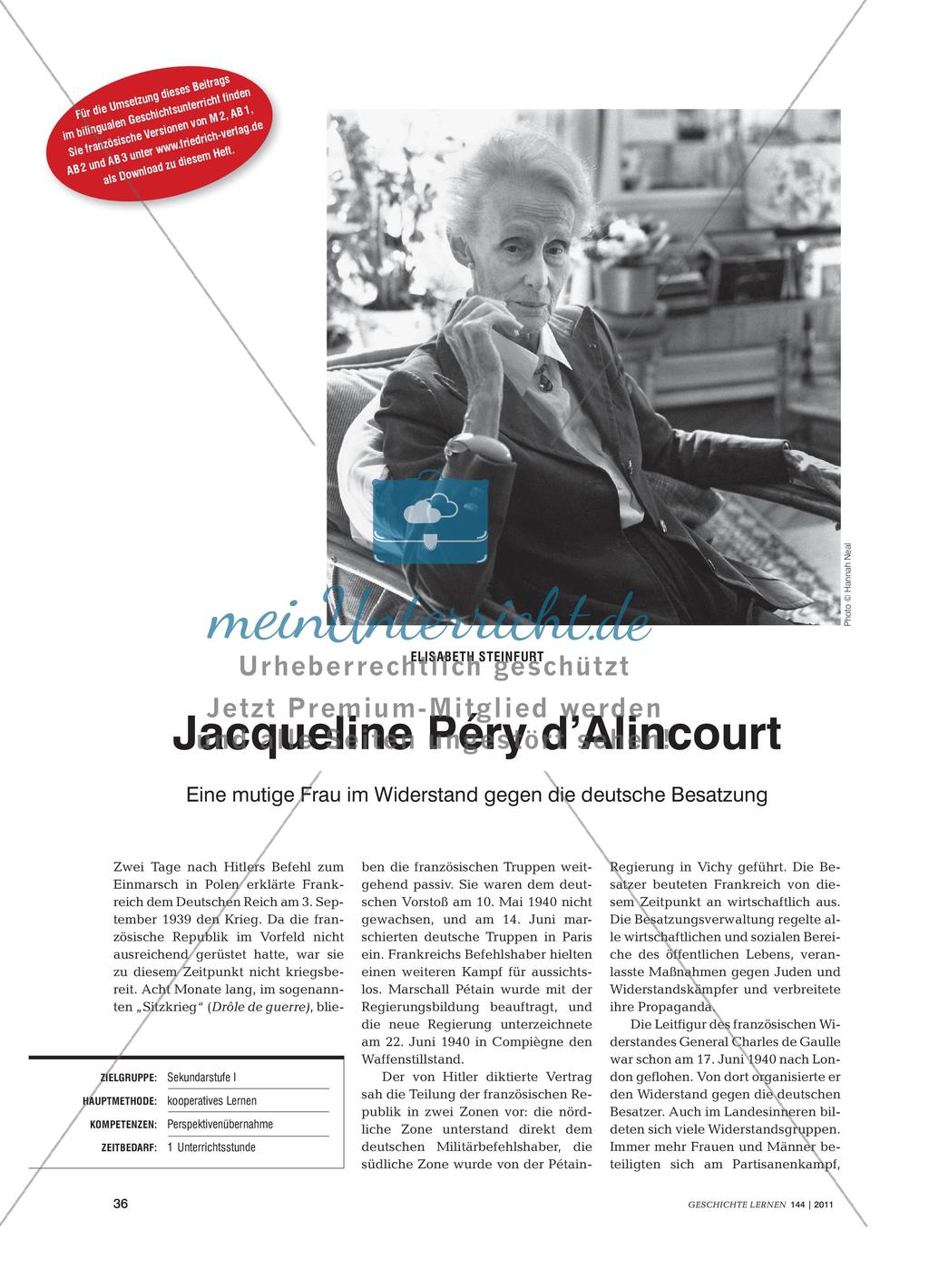 Jacqueline Déry d’Alincourt: Eine mutige Frau im Widerstand gegen die deutsche Besatzung Preview 1