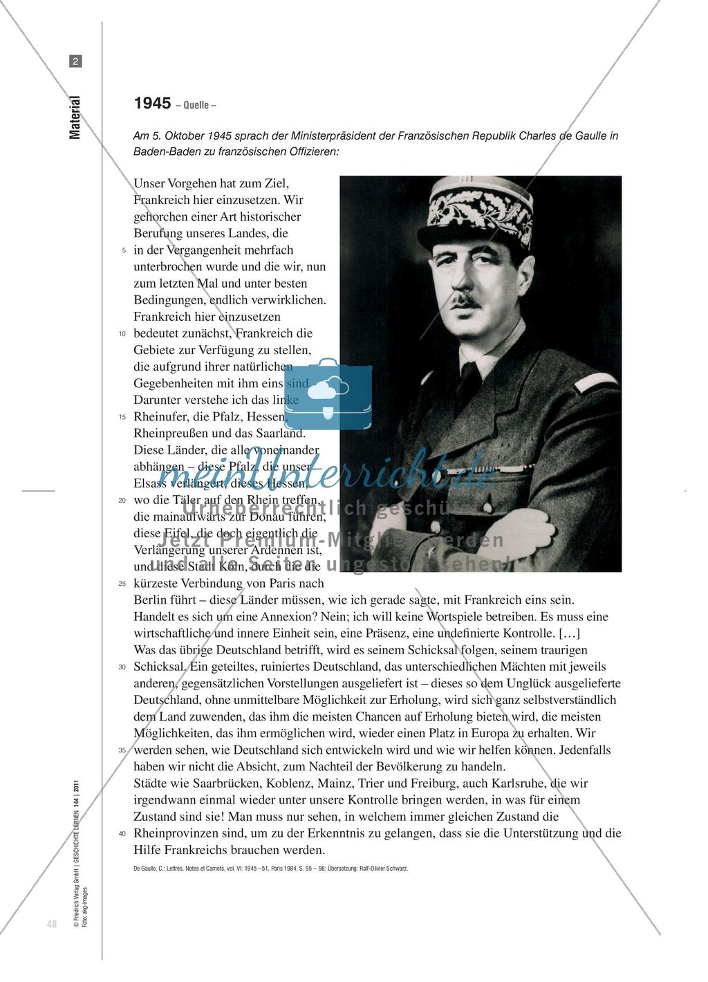 Deutsch-französische Beziehungen anhand der biografische Betrachtung Charles de Gaulle Preview 5