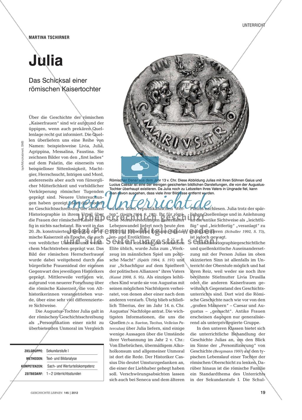 Das Schicksal der römischen Kaisertochter Julia Preview 1