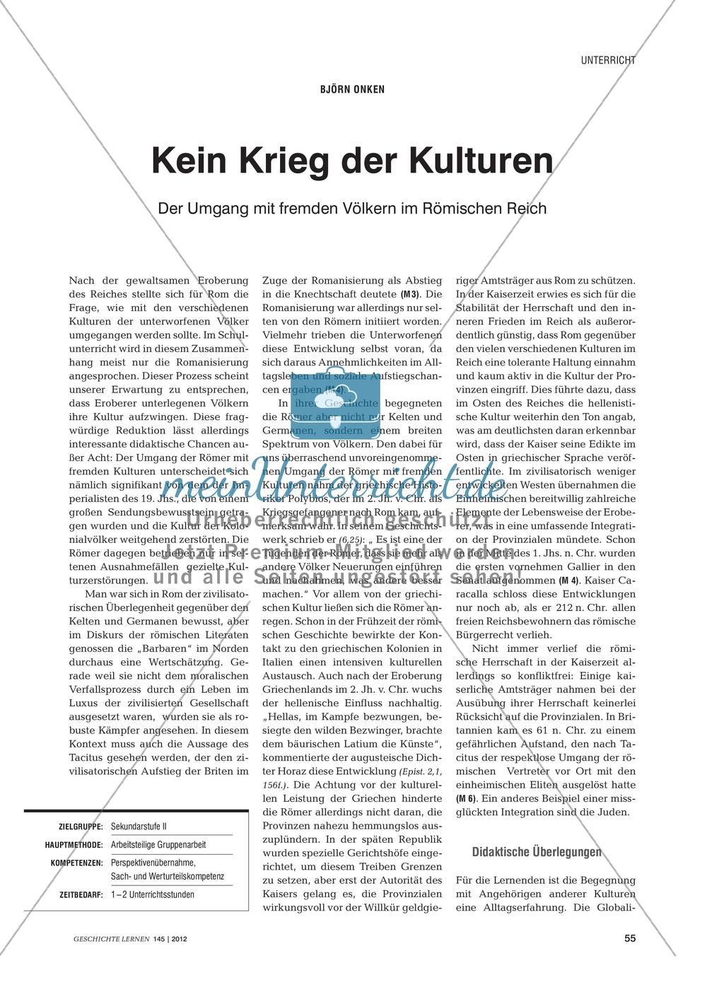 Der Umgang mit fremden Völkern im Römischen Reich Preview 1