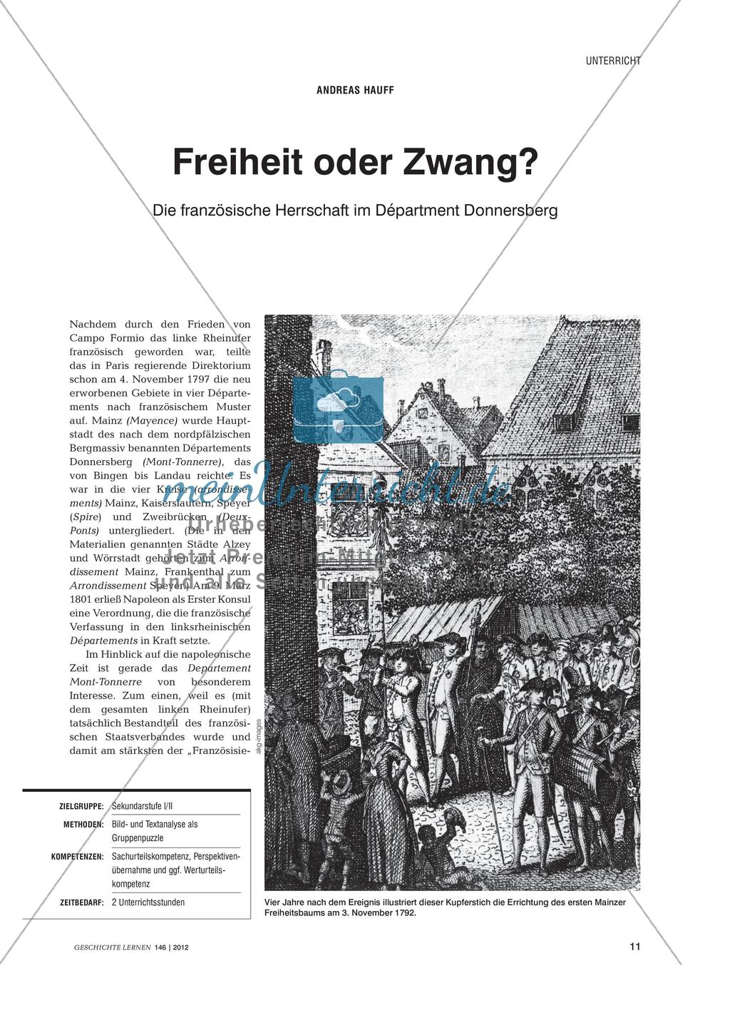 Die französische Herrschaft im Départment Donnersberg Preview 1