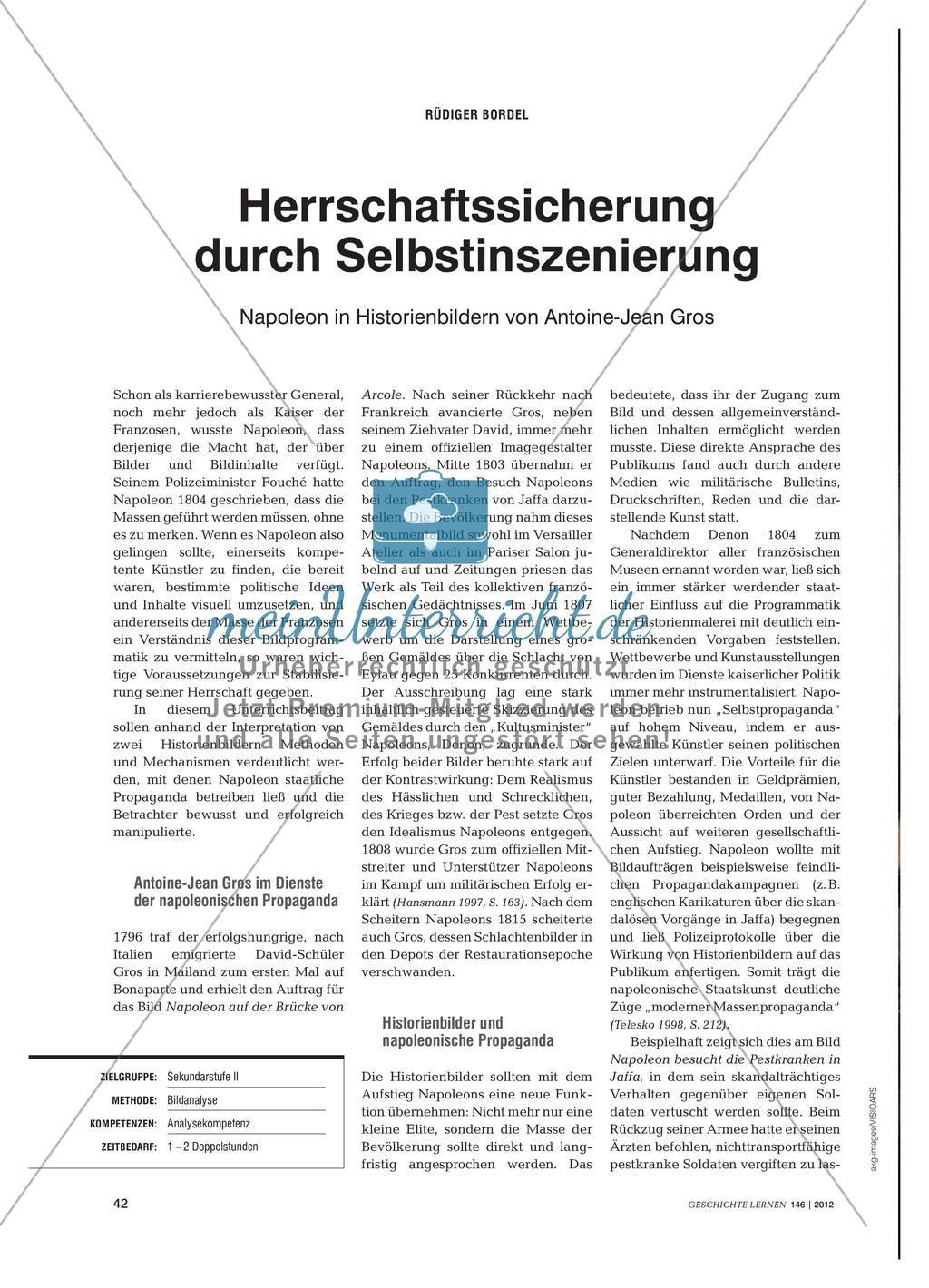 Herrschaftssicherung durch Selbstinszenierung: Napoleon in Historienbildern und der Realität Preview 1