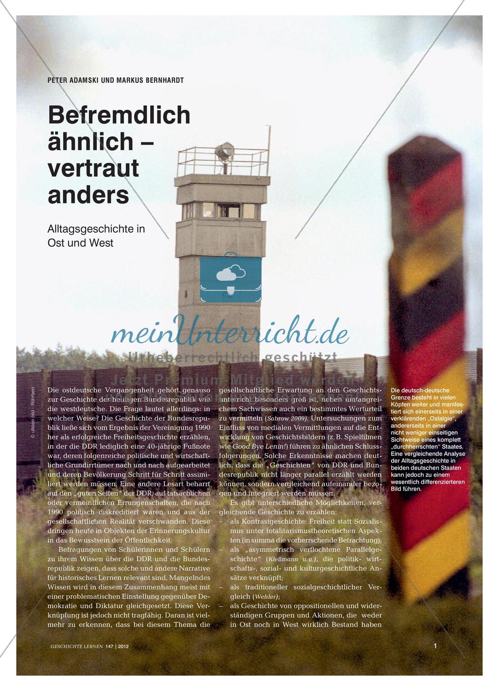 Alltagsgeschichte in Ost- und Westdeutschland als didaktisches Konzept Preview 1