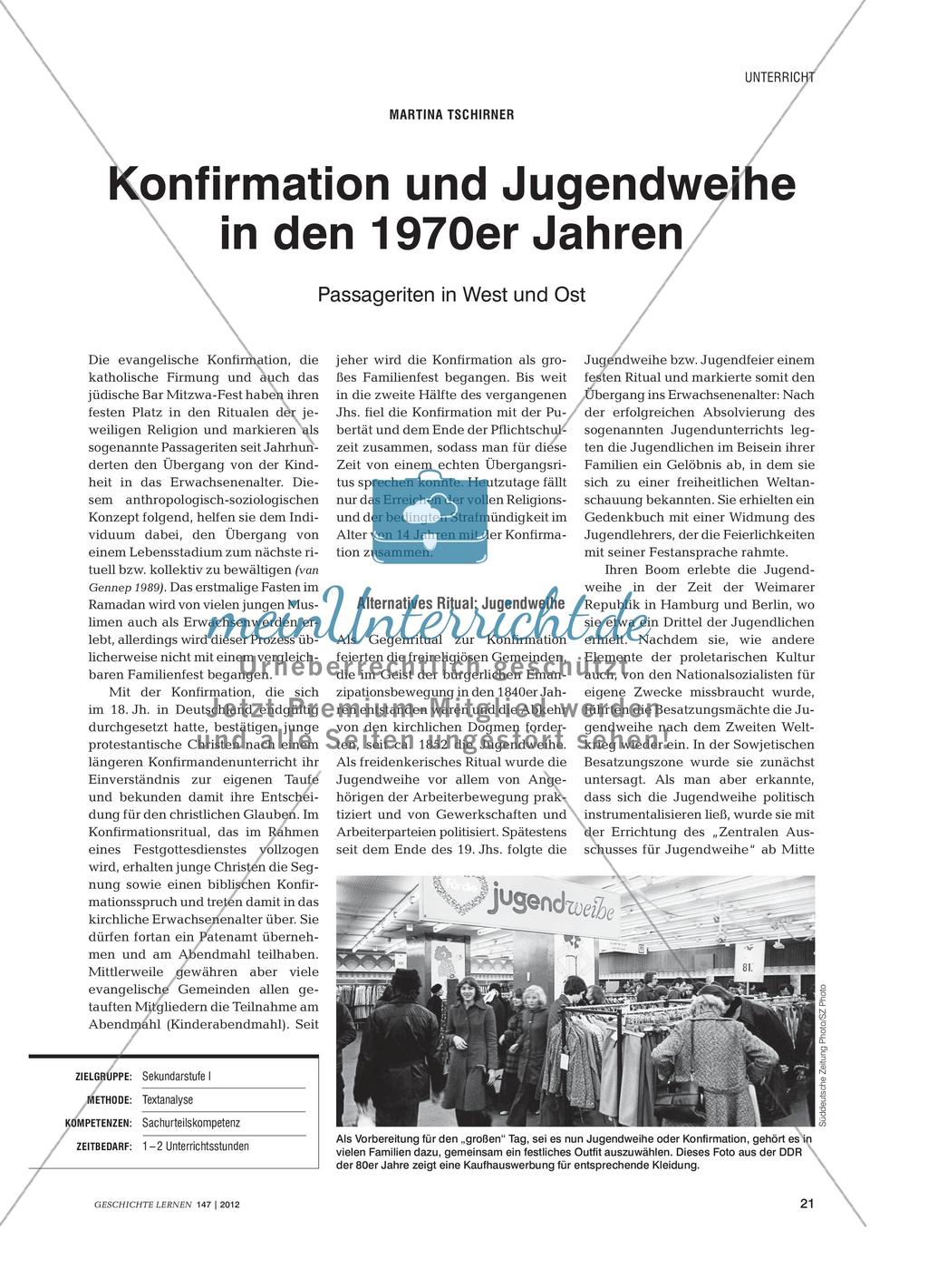 Konfirmation und Jugendweihe in den 1970er Jahren Preview 1
