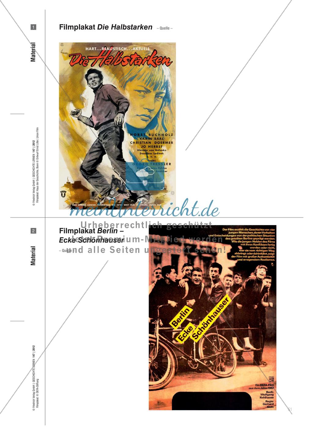 Filme im Vergleich: Gemeinsamkeiten und Unterschiede der Jugendkultur in der Bundesrepublik und der DDR Preview 6