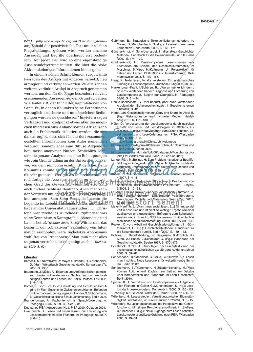 Sinnerschließendes Lesen im Kontext des historischen Lernens Preview 10