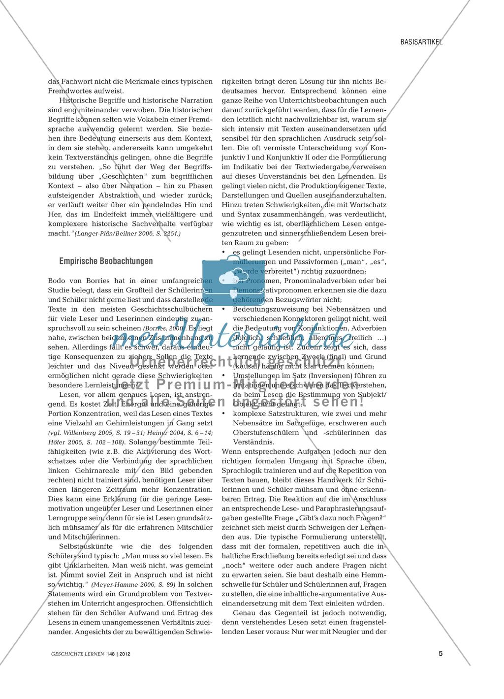 Sinnerschließendes Lesen im Kontext des historischen Lernens Preview 4