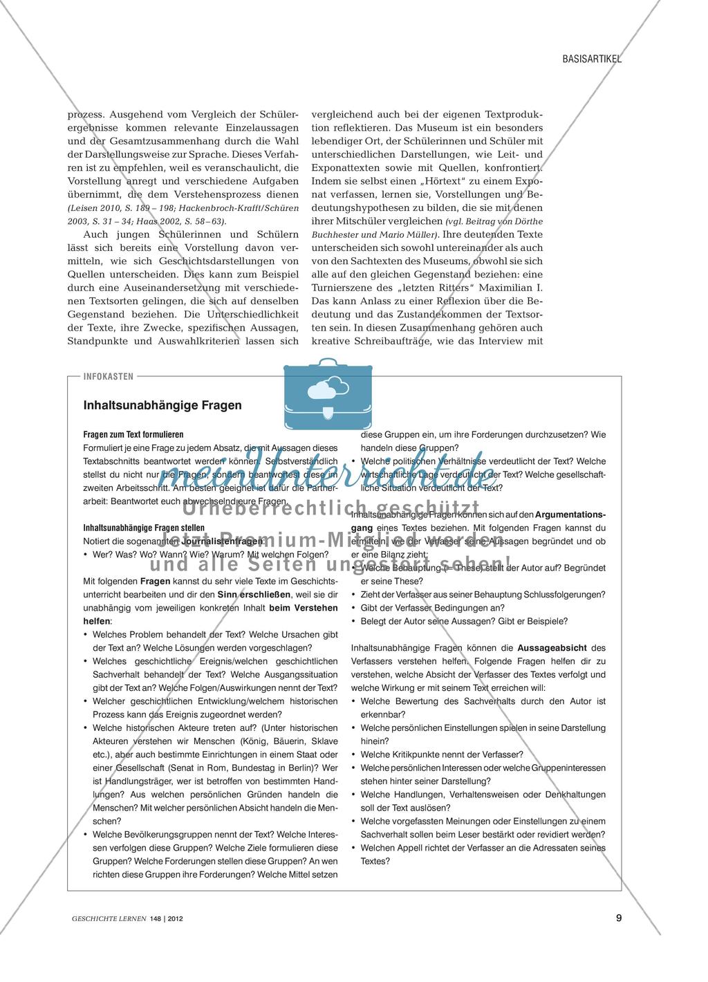 Sinnerschließendes Lesen im Kontext des historischen Lernens Preview 8
