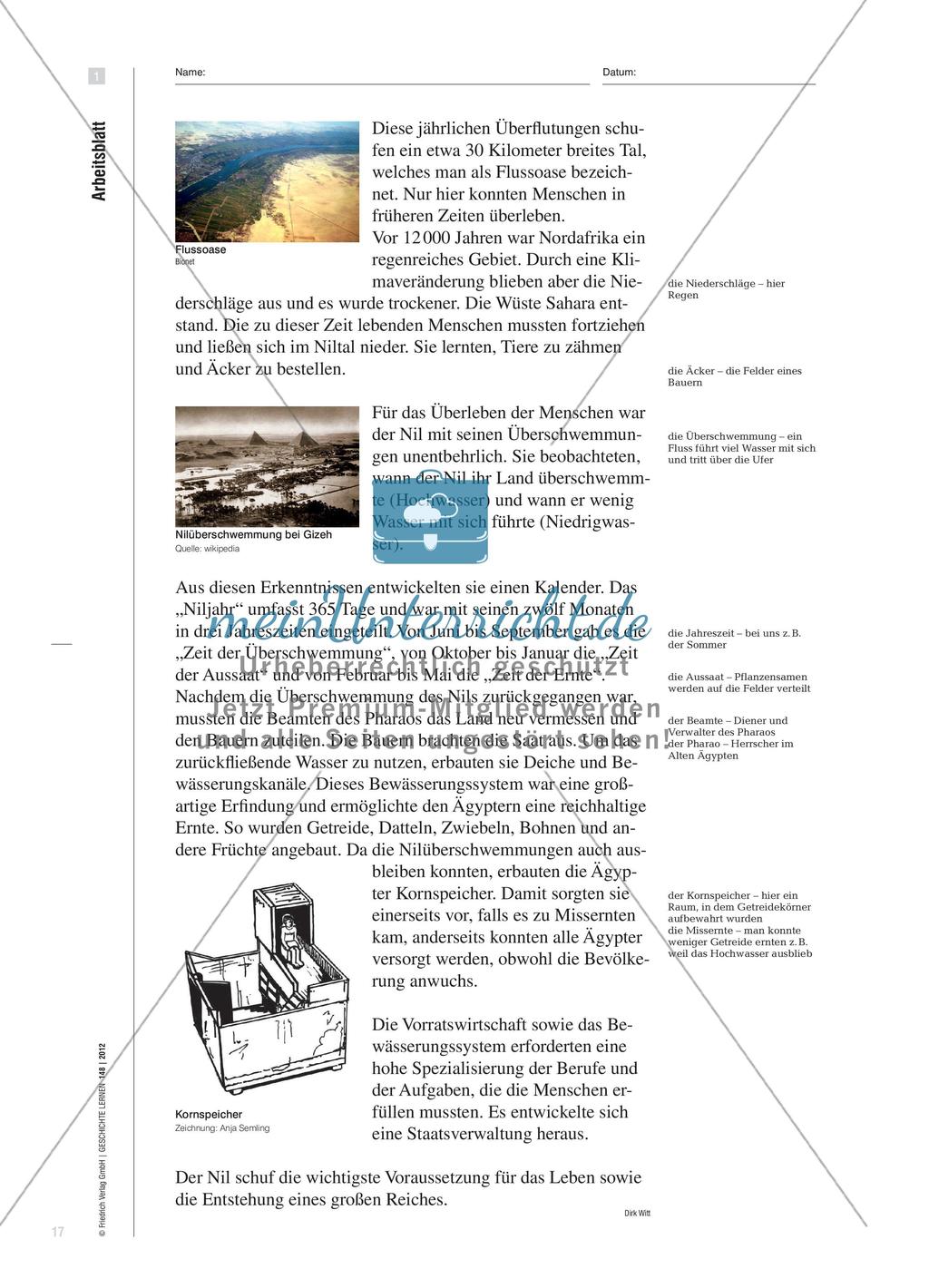 Erschließung mit Hilfe der Struktur-Lege-Technik: Die historische Bedeutung des Nils Preview 4