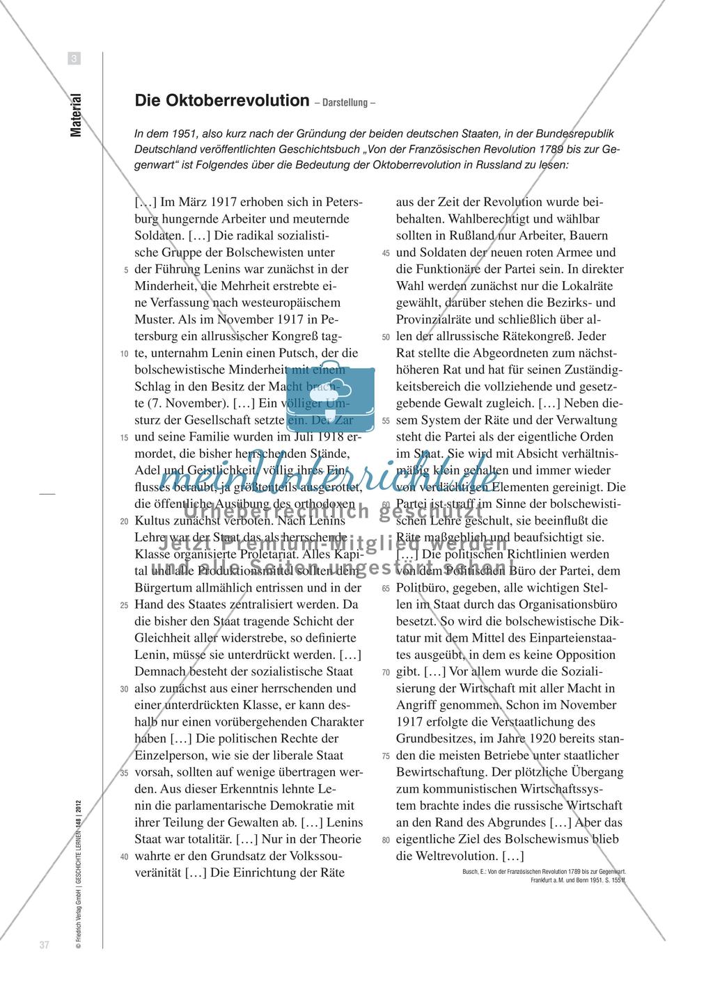 Dekonstruktion zweier Schulbuchtexte zur Oktoberrevolution Preview 6