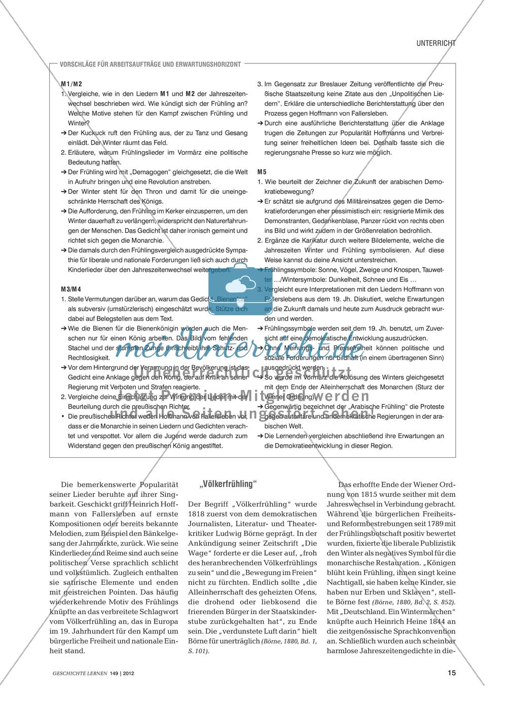 Frühlingslieder im Fokus der politischen Zensur im Vormärz Preview 2